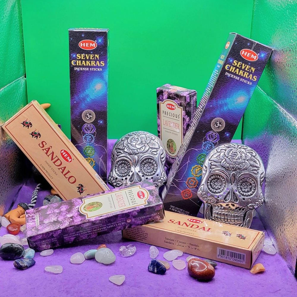 Skull Incense Burner & Incense